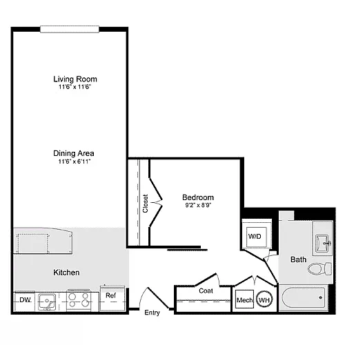 Floor plan E-1 Junior