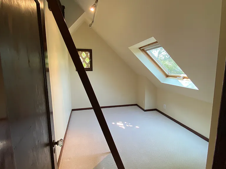 bedroom #3 upstairs - great as a bedroom with a sleeping loft and/or an office area with fully opening skylights