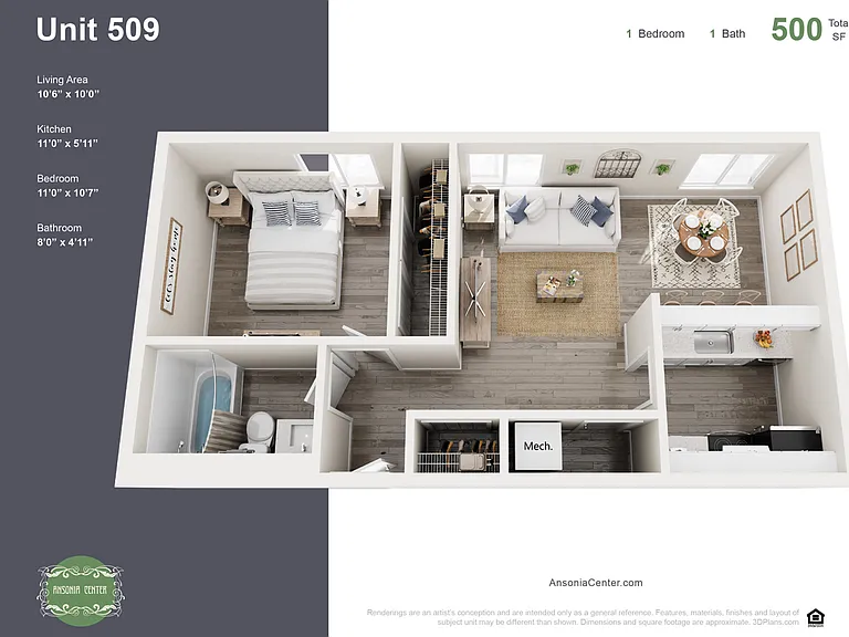 1BR/1BA