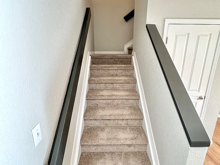 Upstairs staircase from main level.