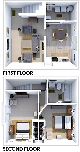 Floor plan MONTICELLO ARMS 2 BEDROOM 1 BATH TH