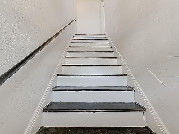 private stairs up to apartment