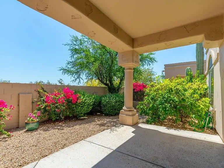 Private back patio