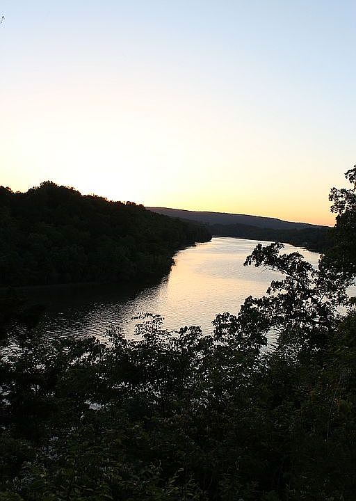 Sunset views over lake
