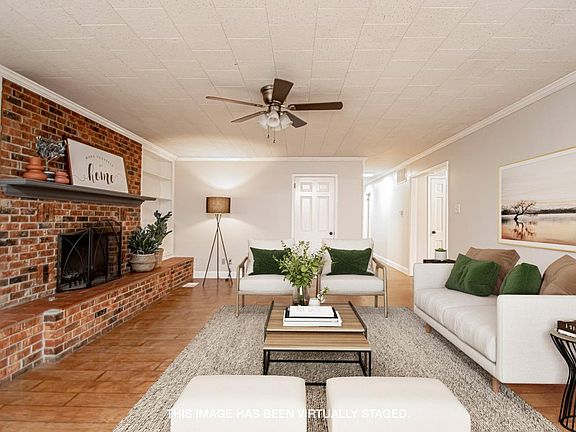 upstairs living room virtually staged