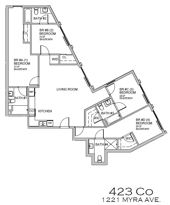 Floor plan GrandSuite 4 Bedroom