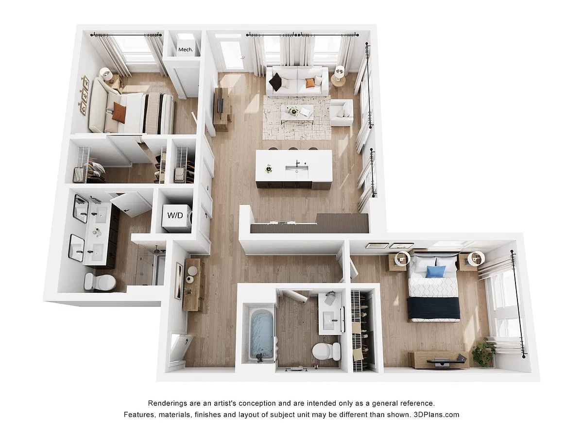 Floor plan 2 Bedroom D5