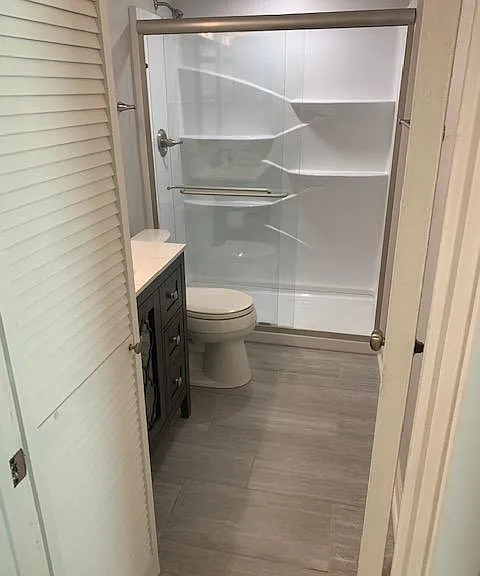 Completely renovated bathroom, tile fooring