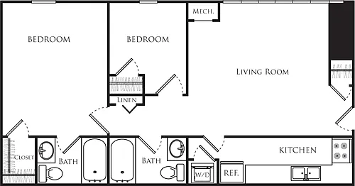 Floor plan 2 Bedrooms R