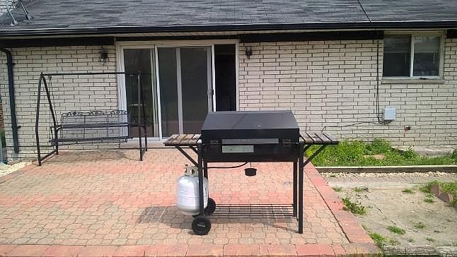 View of back yard with patio built in 2015