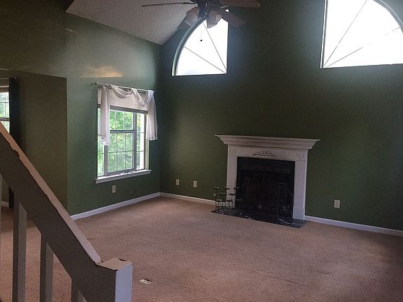 Living room with fireplace