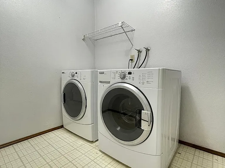 Lower-level laundry room