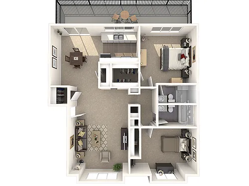 Floor plan Two Bedroom Renovated