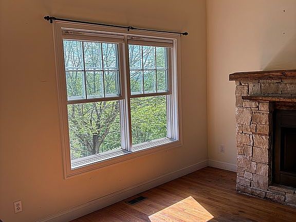 living room with fireplace