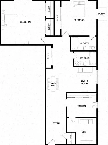 Floor plan 1 Bedroom 1 Bath