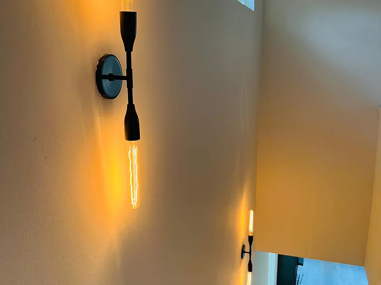 Contemporary lighting down the staircase