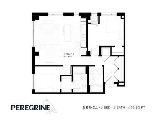 Floor plan 2 Bedroom C