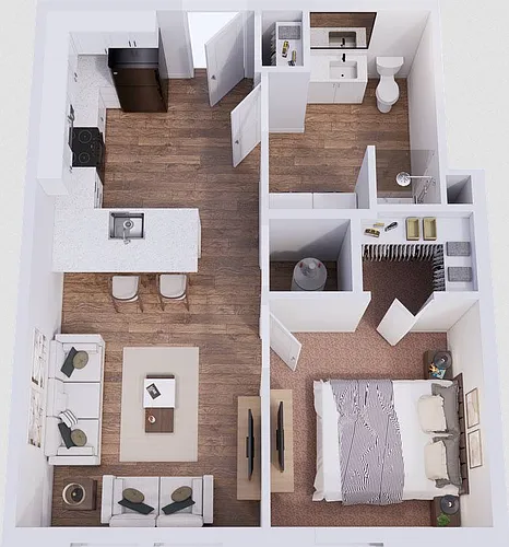 Floor plan 1X1 J