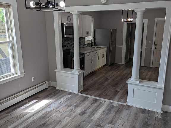 Living room with eat-in kitchen