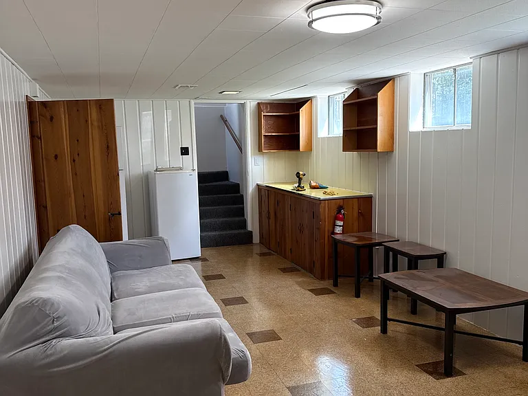 Downstairs Living with extra Refrigerator and Freezer