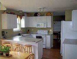 View into kitchen