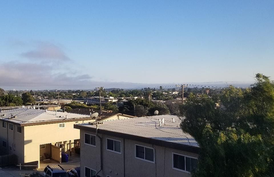 Looking out over the city and bay toward San Francisco.