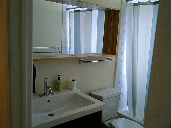 Contemporary wide sink.