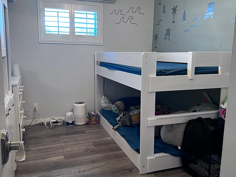 Bedroom #3 is 8x10 and has a separate mini-split for heating and cooling with its own control.