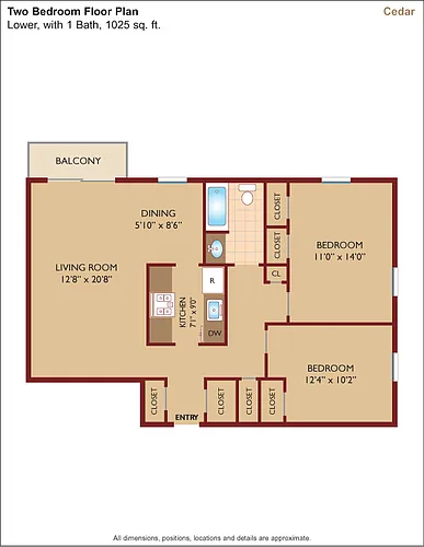 Floor plan $2.78/sq.ft. - Cedar