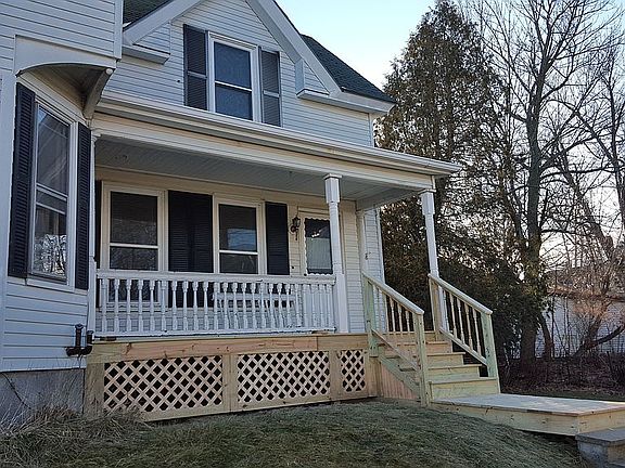 side porch and entry