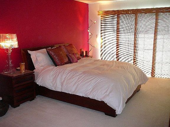 Master bedroom with custom walk-in closet