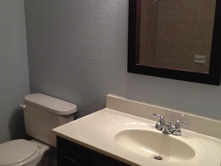 Bathroom toilet and vanity