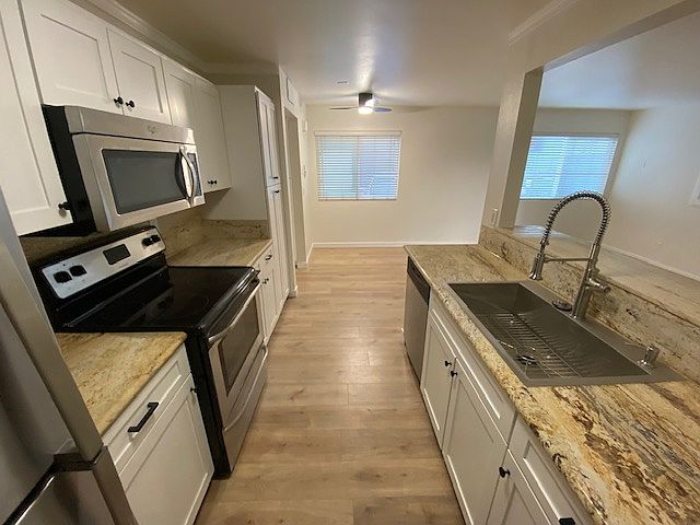 kitchen with dining room view