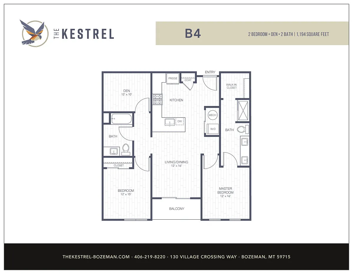 Floor plan B4 - Den