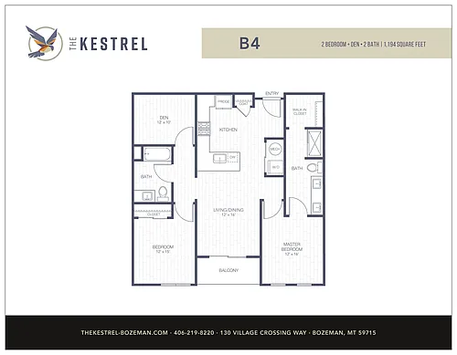 Floor plan B4 - Den
