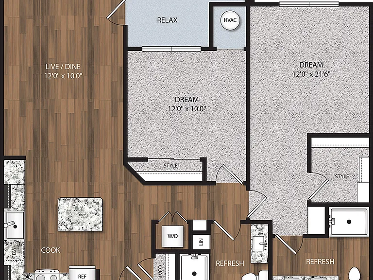 B6 | 2 bed/2 bath B6 | 2 bed/2 bath