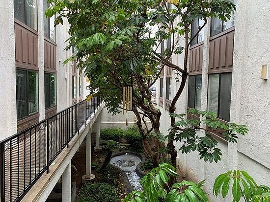 View from exit main building door