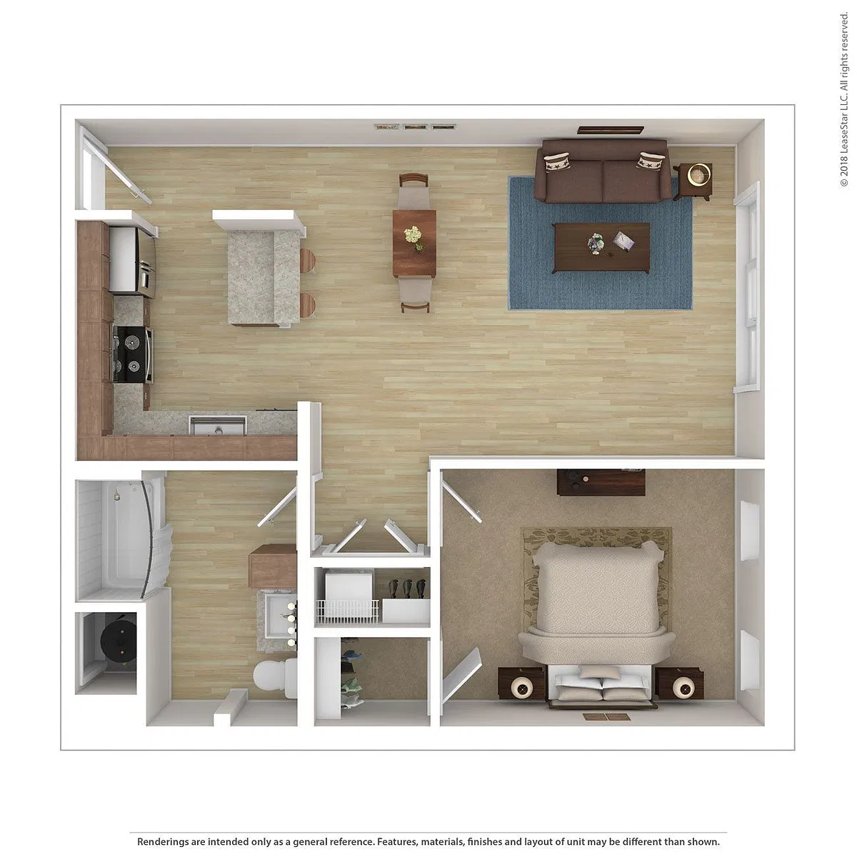 Floor plan Aria 1 Bedroom B5