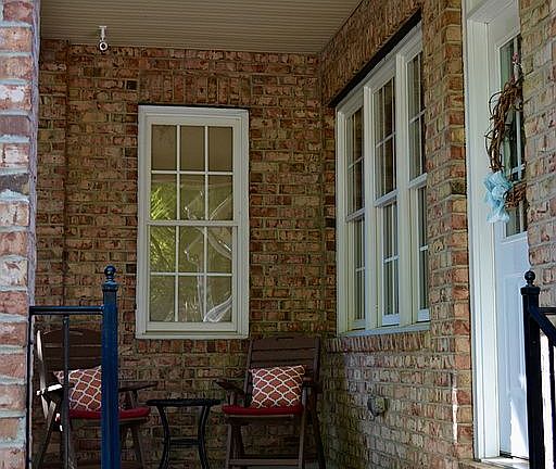 Side entry into mud room.