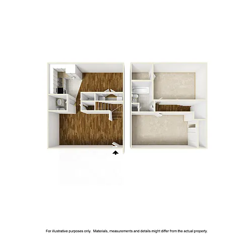 Floor plan 2 Bed 1.5 Bath