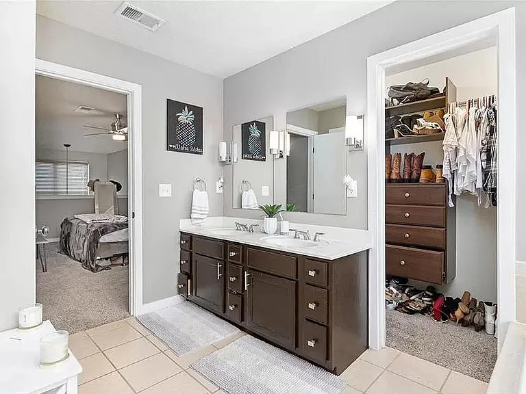 Master bathroom/closet