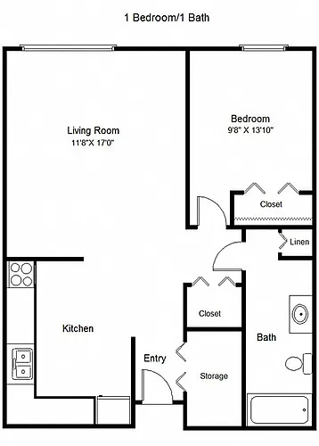 Floor plan One Bedroom