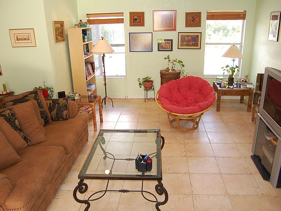Living room looking out to pool