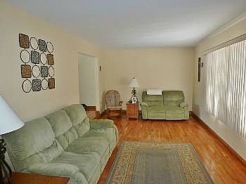 This spacious living room has southern exposure!