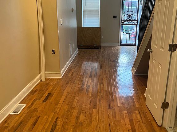 Dining area and living room, front entry