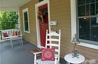 Relax on the swing at one end of the covered porch....