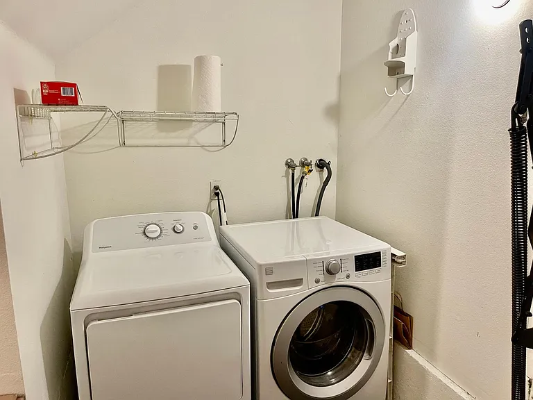 Convenient laundry located in attached garage.