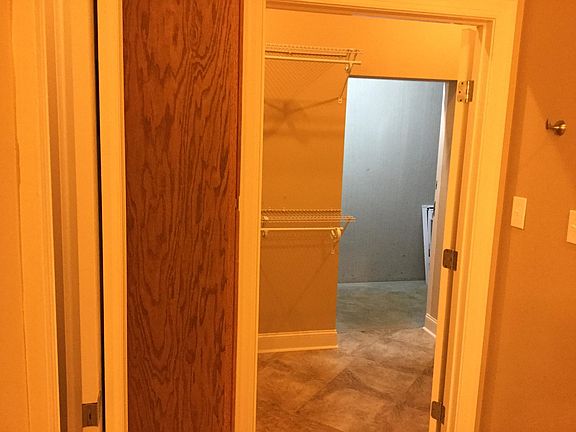 View from Master Bath of walk in closet and safe room.