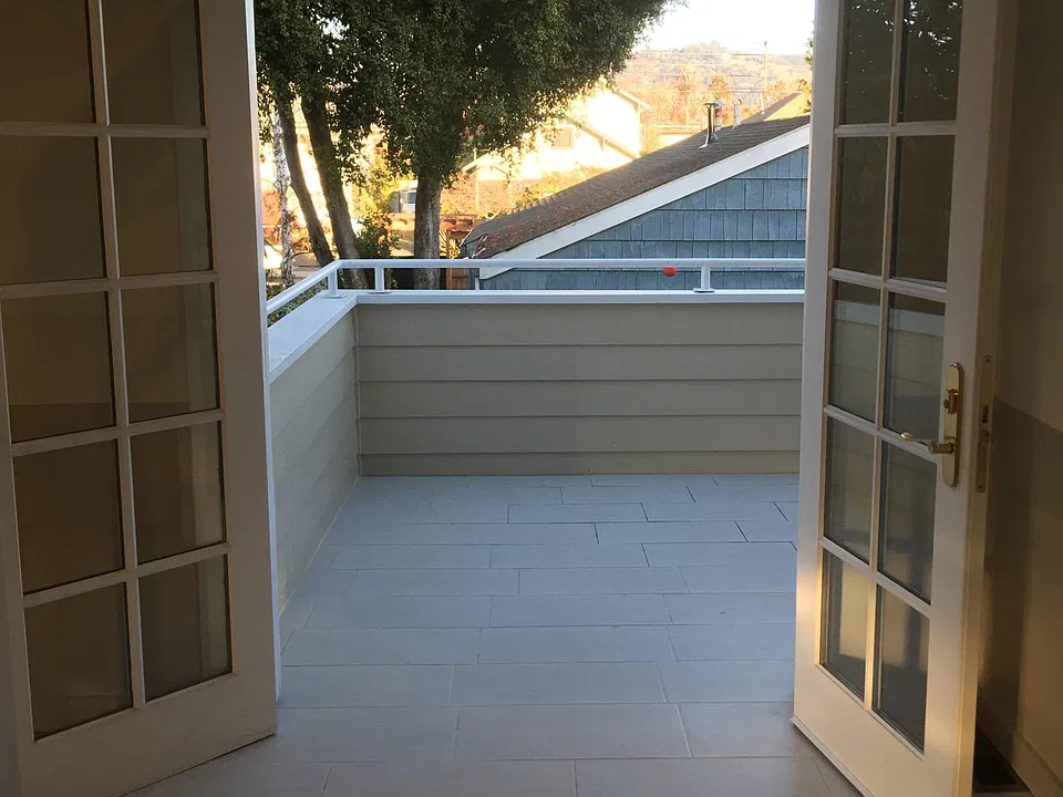 Private balcony with french doors