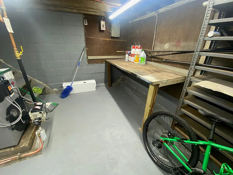 basement work area.